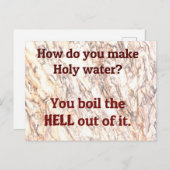 パパのジョーク：聖なる水をどう作るか。 ポストカード (正面/裏面)