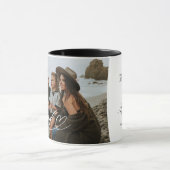 パパのスクリプトハートは瞬間ごとに感謝の写真 マグカップ (中央)