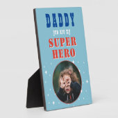 パパのスーパーヒーロー ファン フォト 父の日 フォトプラーク (側面)
