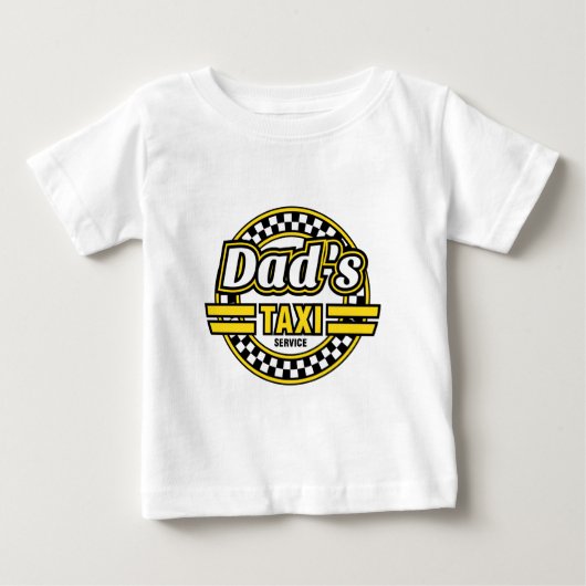 パパのタクシーサービス ロゴ ベビーTシャツ (正面)