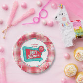 パパのダイナーの紙皿-レトロの父の日 ペーパープレート (パーティー)