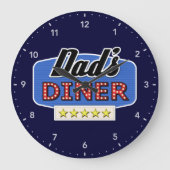 パパのダイナー – キッチンクロック ラージ壁時計 (正面)