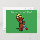 パパのダックスシュント漫画 ポストカード (正面/裏面)