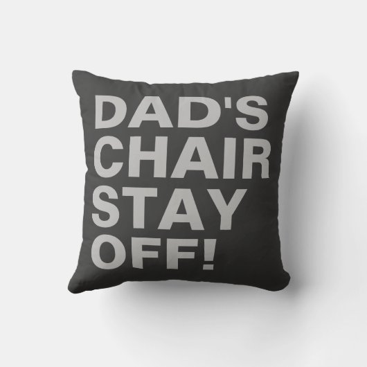 パパのチェアステイオフグレおもしろいー クッション (裏面)