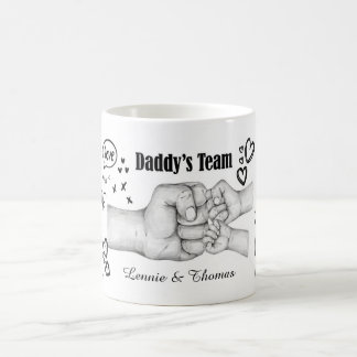 パパのチーム オリジナル パパ+子供の名前 コーヒーマグカップ