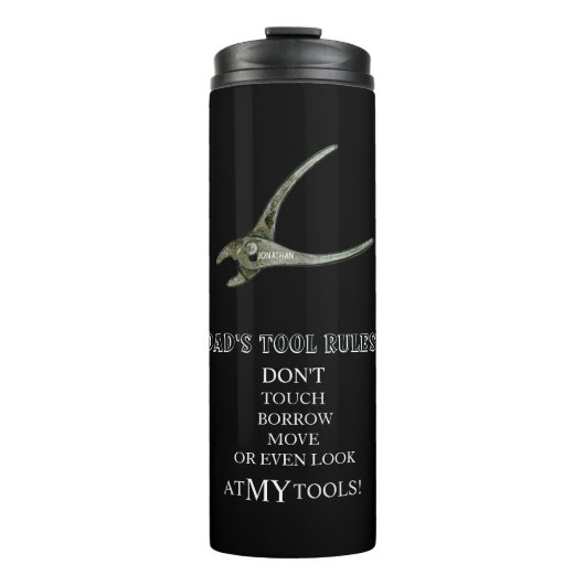 パパのツール·ルール·ワークショップガレージ·コーヒー·トラベル タンブラー (正面)