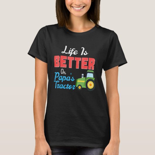 パパのトラクターで グリーンファーム Tシャツ (正面)