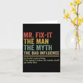 パパのニックネームTシャツ Mr. Fix-itパパ カード (黄色い花)