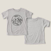 パパのハイキング仲間の子供Tシャツ (デザイン正面&裏面)