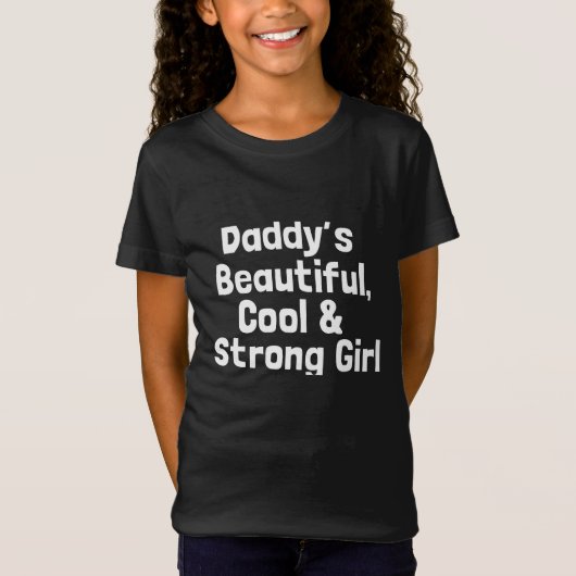 パパのハンサムクールで勇敢な女の子 Tシャツ (正面)