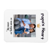 パパのハートパーソナライズされた – ファースト・ファーザー・デイ・ポー マグネット (横)