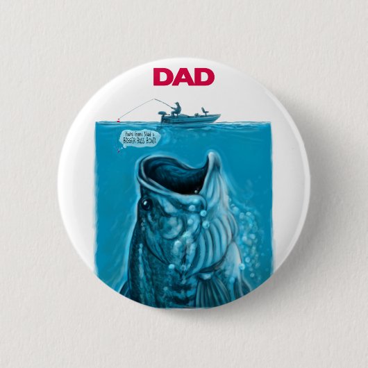 パパのバスボート 缶バッジ (正面)