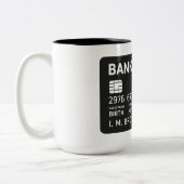 パパのバンクはおもしろい ツートーンマグカップ (左)