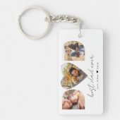 パパのパパハート写真コラージギフトの1つ キーホルダー (正面)
