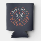 パパのパーソナライズされたグリル年の設立 缶クーラー (正面)