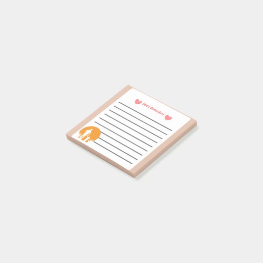 パパのパーソナライズされたリマインダー父の日 ポストイット (アングル)