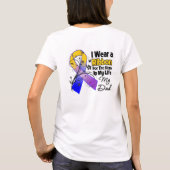 パパのヒーローの私の人生の膀胱がん Tシャツ (裏面)