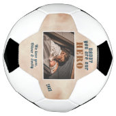 パパのヒーローウォーター色パパ家族の写真 サッカーボール (回転)