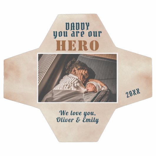 パパのヒーローウォーター色パパ家族の写真 サッカーボール (フラット)