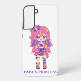 "パパのプリンセス" かわいいアニメのスマホケース SAMSUNG GALAXY S22+ケース