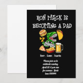 パパのベビーシャワーパーティー ダッドチェローパーティー 招待状 (正面/裏面)