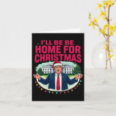 パパのホームホワイトハウス私はクリスマスの家になる カード (黄色い花)