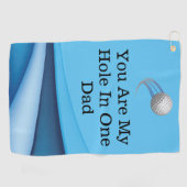 パパのホールインワンギフト:最高のパパゴルフタオル ゴルフタオル (横)