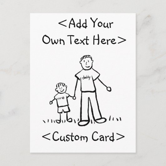 パパのボーイ葉書 インビテーションポストカード (正面)