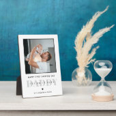 パパのモダン ミニマル ファースト ファザーズデイ フォト フォトプラーク (側面)