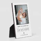 パパのモダン ミニマル ファースト ファザーズデイ フォト フォトプラーク (側面)