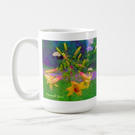 パパのユリ1つのマグ コーヒーマグカップ (左)