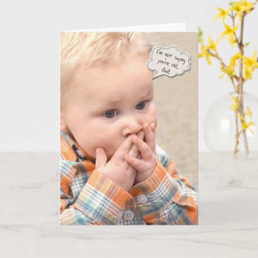 パパのユーモアのある誕生日が年を取る カード (黄色い花)