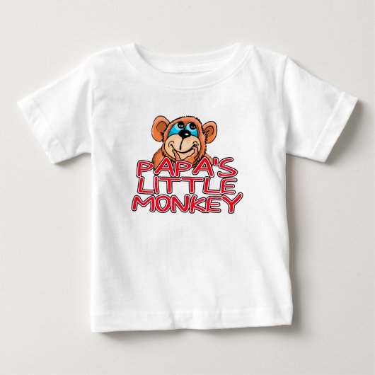 パパのリトルモンキー ベビーTシャツ (正面)