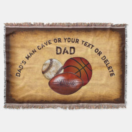 パパの人の洞窟の装飾、パーソナライズなブランケット スローブランケット