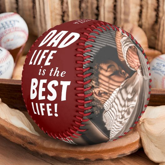 パパの人生が最高 2枚の写真 父の日 野球ボール