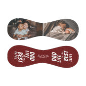 パパの人生が最高 2枚の写真 父の日 野球ボール (パネル)