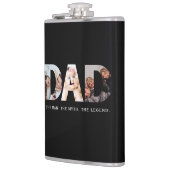 パパの伝説の贈り物3枚の写真コラージュ フラスク (左)