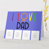 パパの写真が好きな折りたたみ式グリーティングカード カード (黄色い花)