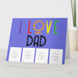 パパの写真が好きな折りたたみ式グリーティングカード カード