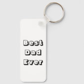 パパの写真をこの最高のパパに追加する キーホルダー (裏面)
