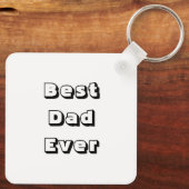パパの写真をこの最高のパパに追加する キーホルダー (裏面)