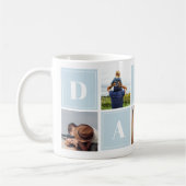パパの写真コラージュ父の日 コーヒーマグカップ (左)