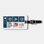 パパの写真ハート ラゲッジタグ (正面横)