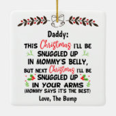 パパの初めてのクリスマスバンプから、パパは セラミックオーナメント (裏面)