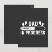 パパの初回進行中のおもしろいパパ ポストカード (正面/裏面)