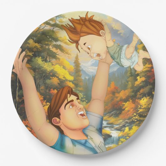 パパの利いた牙は無い ペーパープレート (正面)