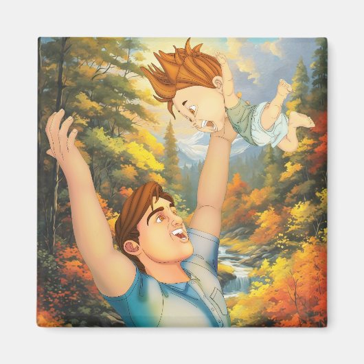 パパの利いた牙は無い マグネット (正面)