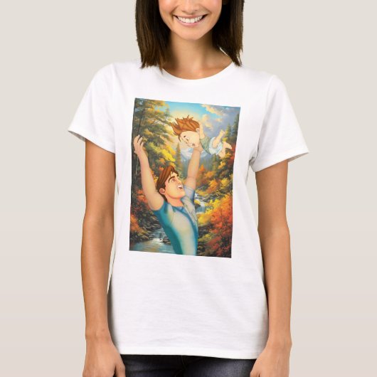 パパの利いた牙は無い Tシャツ (正面)