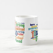 パパの単語の雲の文字の父の日のタイポグラフィ コーヒーマグカップ (中央)