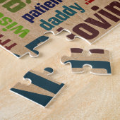 パパの単語の雲の文字の父の日のタイポグラフィ ジグソーパズル (側面)